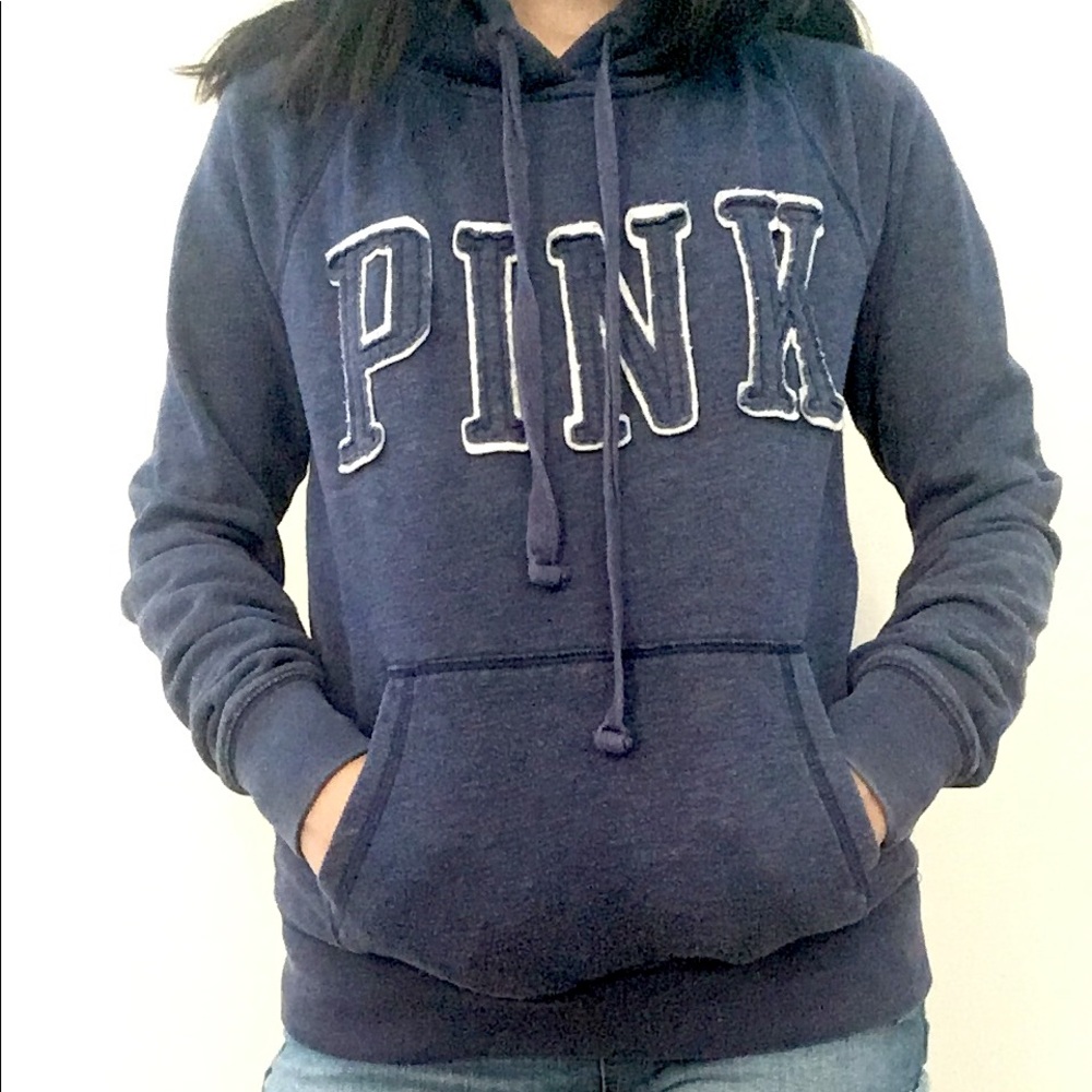 PINK Hoodie (navy blue)